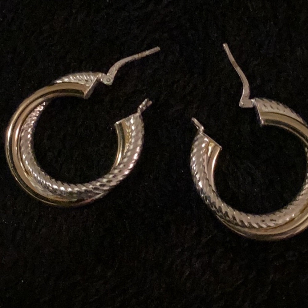 Gold/Silver Hoop Earrings